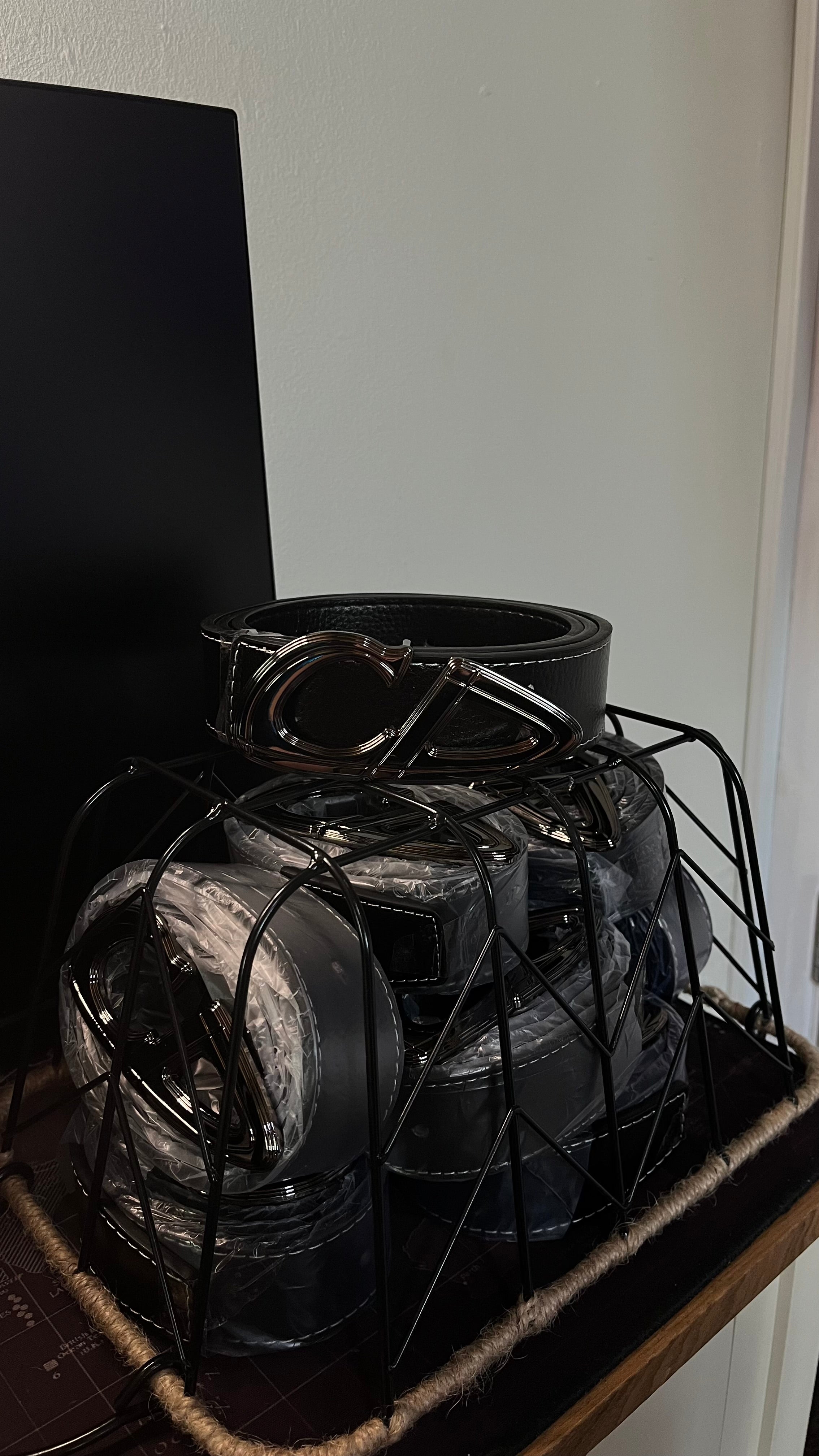 Black Chrome ‘CD’ Belt